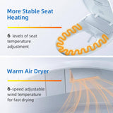 WOODBRIDGE Electric Plug-In Elongated Bidet Toilet Seat with Auto-Features