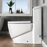 WOODBRIDGE Modern 1-Piece 1.0/1.6 GPF High-Efficiency Dual Flush Square All-in-One Toilet with Soft-Close Seat, White