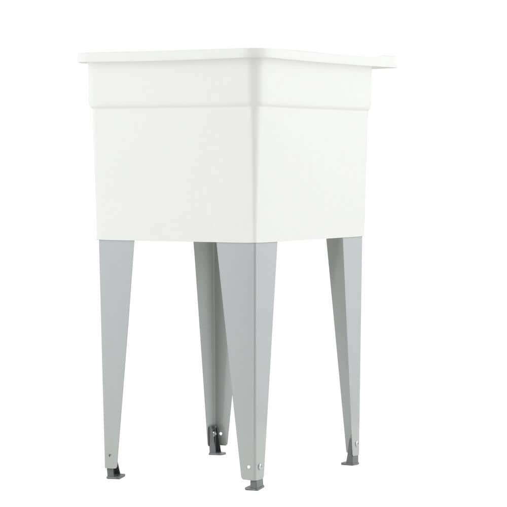 MUSTEE 18 in. x 24 in. Plastic Utilatub Laundry Tub - White