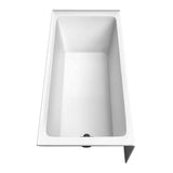 Wyndham Collection Grayley 66 in. Alcove Soaking Bathtub with Left Drain, White with Matte Black Trim