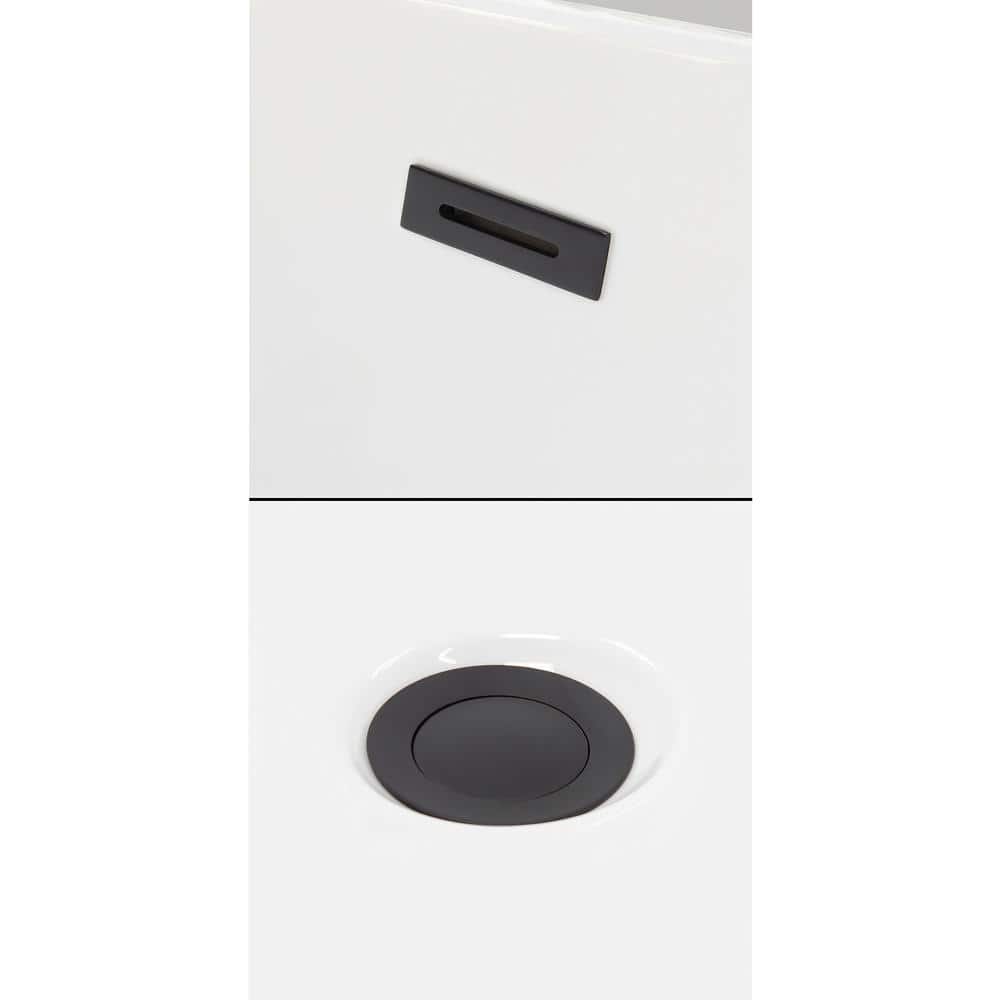 Wyndham Collection Dorrit 60" x 32" Freestanding Soaking Bathtub with Matte Black Trim