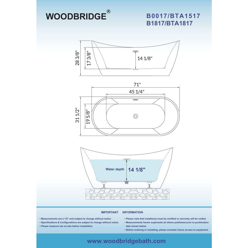 Irvington 71 in. Acrylic FlatBottom Double Slipper Bathtub with Oil-Rubbed Bronze Overflow and Drain Included in White