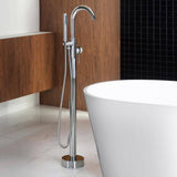 WOODBRIDGE 59 in. L x 29.5 in. W Acrylic Flat Bottom Soaking Bathtub in White with Polished Chrome Drain and Tub Filler