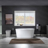 WOODBRIDGE Bridgewater 56 in. Acrylic Freestanding Double-Ended Soaking Bathtub with Drain and Overflow Included, White