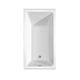 Wyndham Collection Grayley 60" x 32" Alcove Soaking Bathtub with Left Drain and Chrome Trim