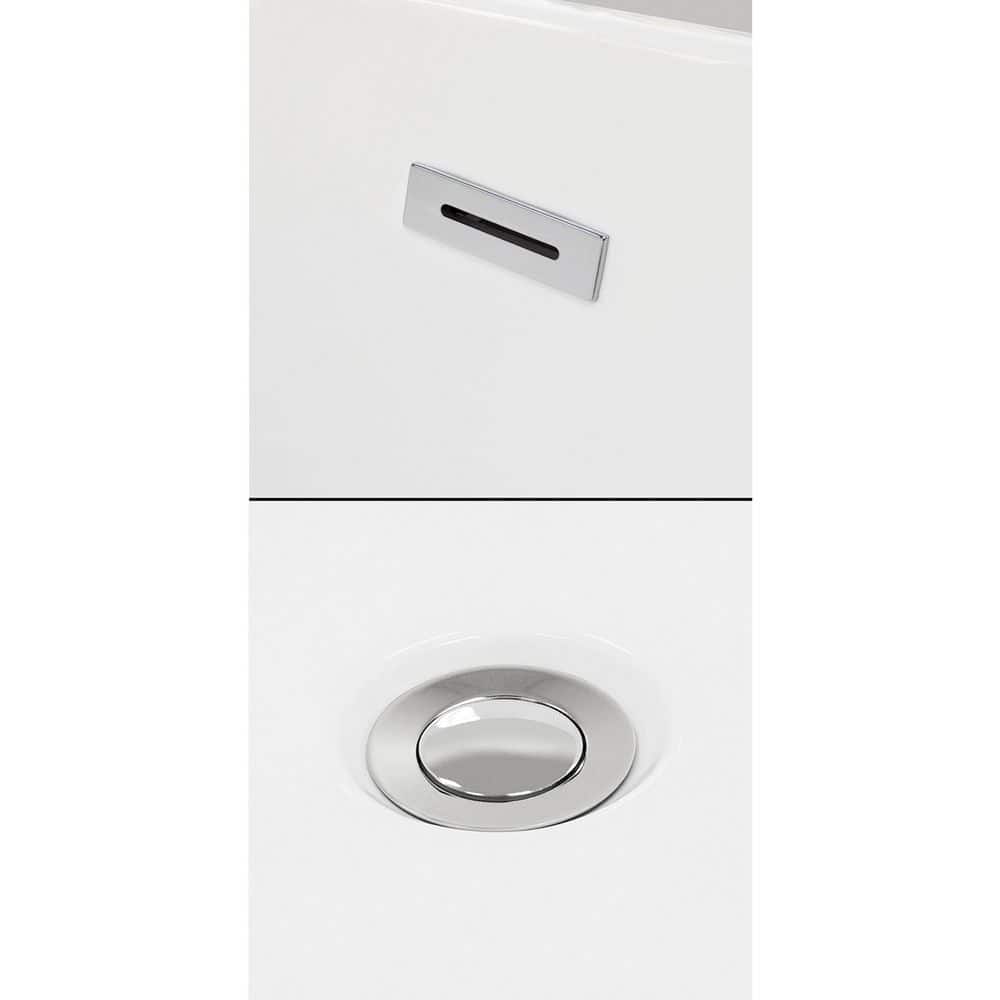 Wyndham Collection Grayley 60" x 32" Alcove Soaking Bathtub with Left Drain and Chrome Trim