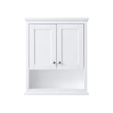 Wyndham Collection Avery 25 in. W Bathroom Wall Cabinet in White