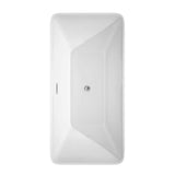 Wyndham Collection Tiffany 59 in. Acrylic Freestanding Soaking Tub in White