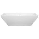 Wyndham Collection Maryam 70.75 in. Acrylic Freestanding Soaking Tub in White with Chrome Trim