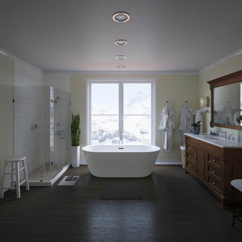 Wyndham Collection Mermaid 71 in. Acrylic Freestanding Soaking Tub in White