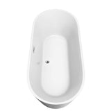 Wyndham Collection Carissa 5.9 ft. Acrylic Freestanding Bathtub with Chrome Trim