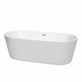 Wyndham Collection Carissa 5.9 ft. Acrylic Freestanding Bathtub with Chrome Trim