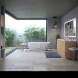Wyndham Collection Brooklyn 60 in. Acrylic Freestanding Bathtub with Chrome Trim