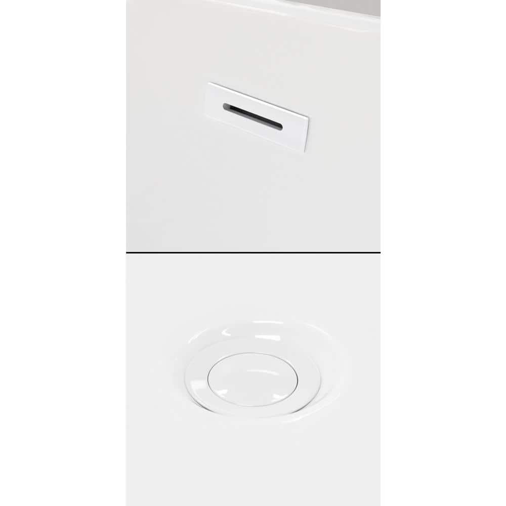 Wyndham Collection Sara 63 in. Acrylic Freestanding Bathtub with Shiny White Trim