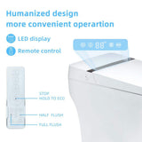 WOODBRIDGE Nutley Dual Flush Smart Bidet Toilet 1.28 GPF in White with Auto Features