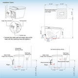 WOODBRIDGE Nutley Dual Flush Smart Bidet Toilet 1.28 GPF in White with Auto Features