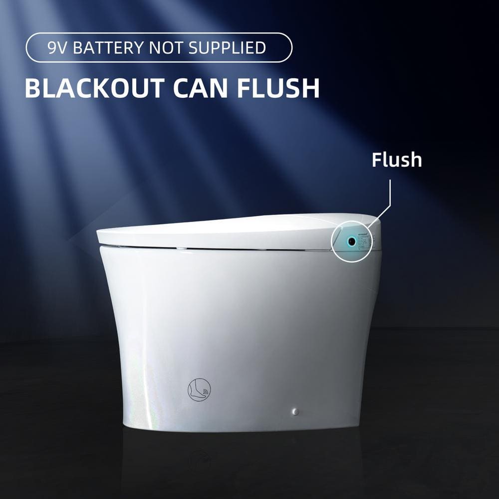 WOODBRIDGE Smart Bidet Toilet with Auto Flush and Foot Sensor Operation
