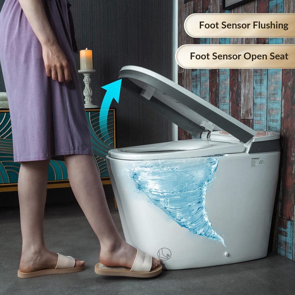 WOODBRIDGE Smart Voice Control Bidet Toilet with Auto Flush and Cleaning Foam