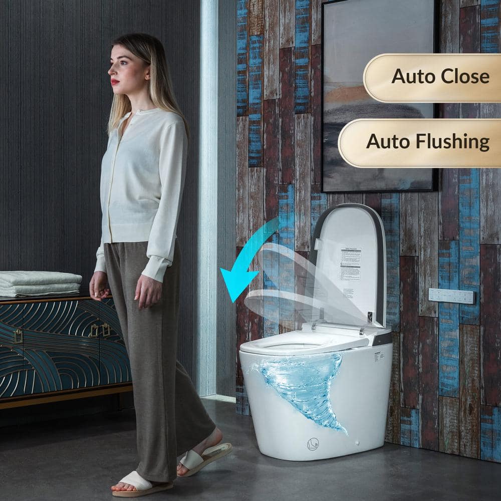 WOODBRIDGE Smart Voice Control Bidet Toilet with Auto Flush and Cleaning Foam