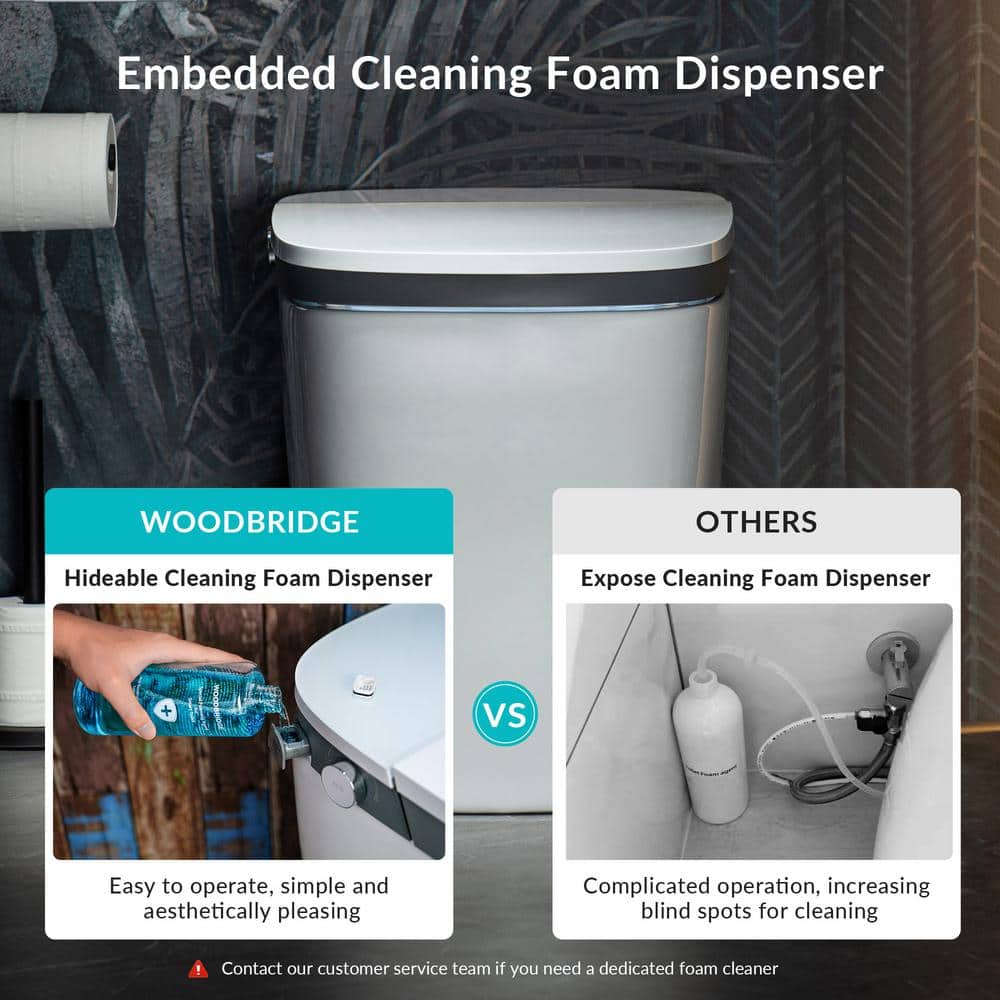 WOODBRIDGE Smart Voice Control Bidet Toilet with Auto Flush and Cleaning Foam