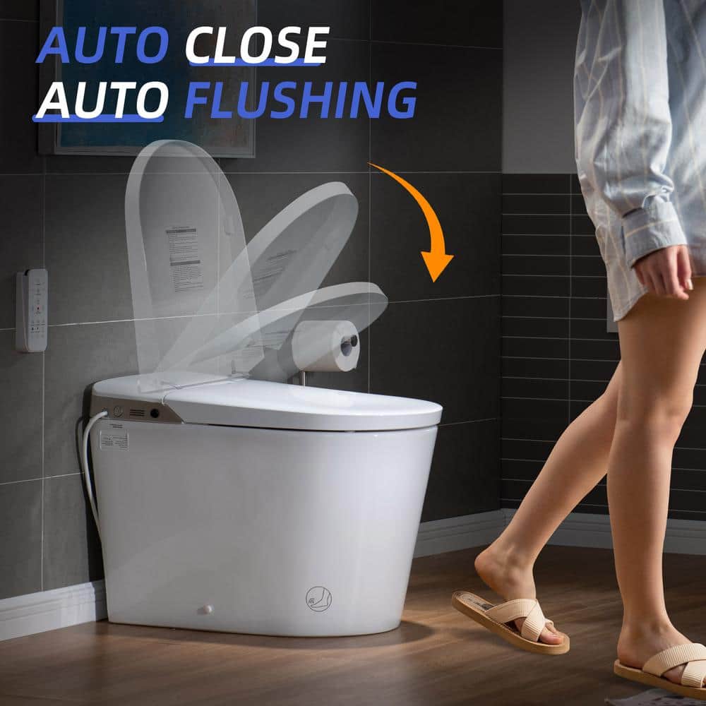 WOODBRIDGE Elongated Smart Bidet Toilet with Auto Features in White