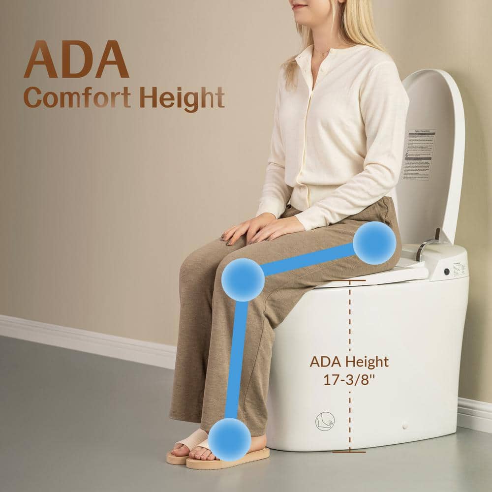 WOODBRIDGE Elongated Tankless Smart Bidet Toilet with Auto Flush and Heated Seat