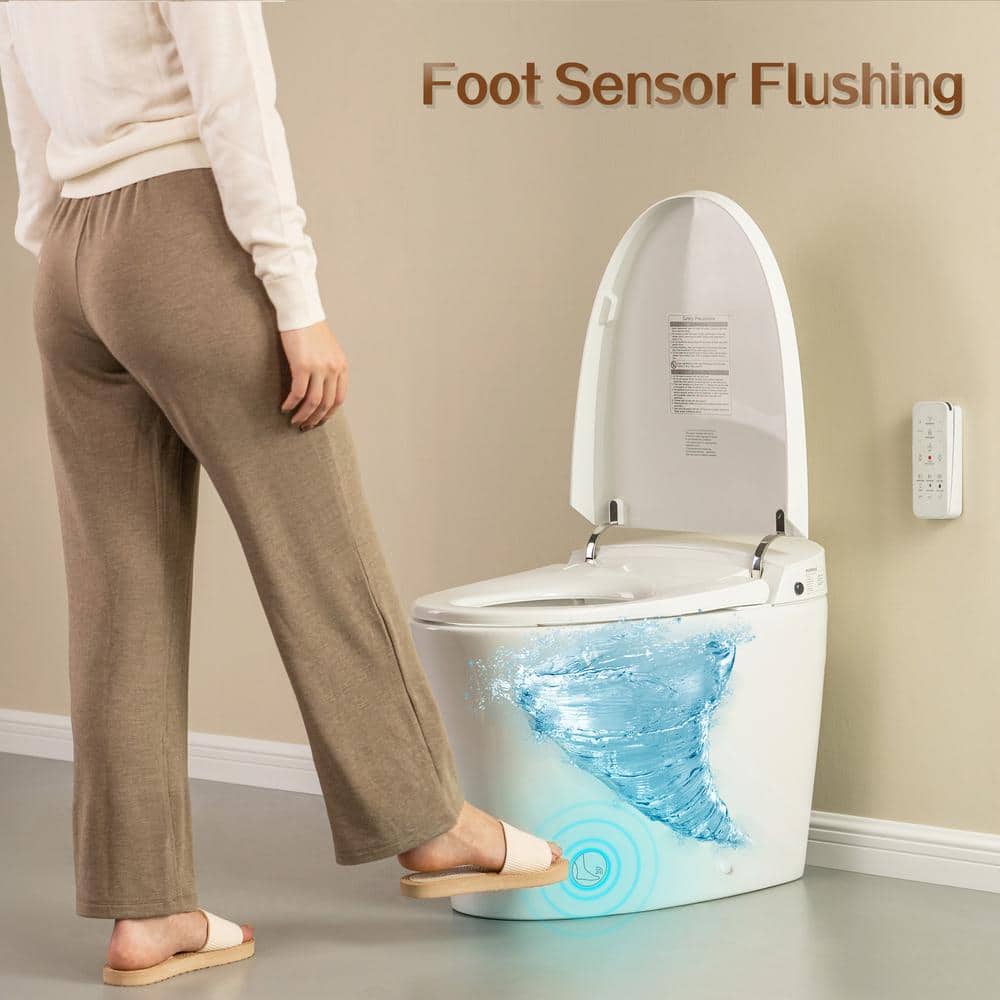 WOODBRIDGE Elongated Tankless Smart Bidet Toilet with Auto Flush and Heated Seat