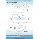 WOODBRIDGE 67 in. Acrylic Flatbottom Whirlpool & Air Bathtub with Inline Heater, Tub Filler, Drain and Overflow – White