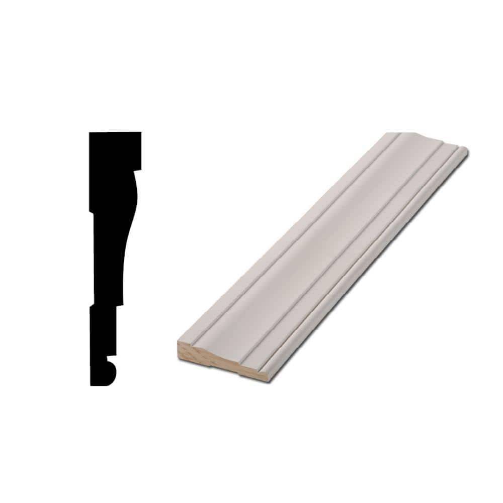 Woodgrain Millwork LWM 445 5/8 in. x 3-1/4 in. x 96 in. Primed Finger-Jointed Casing