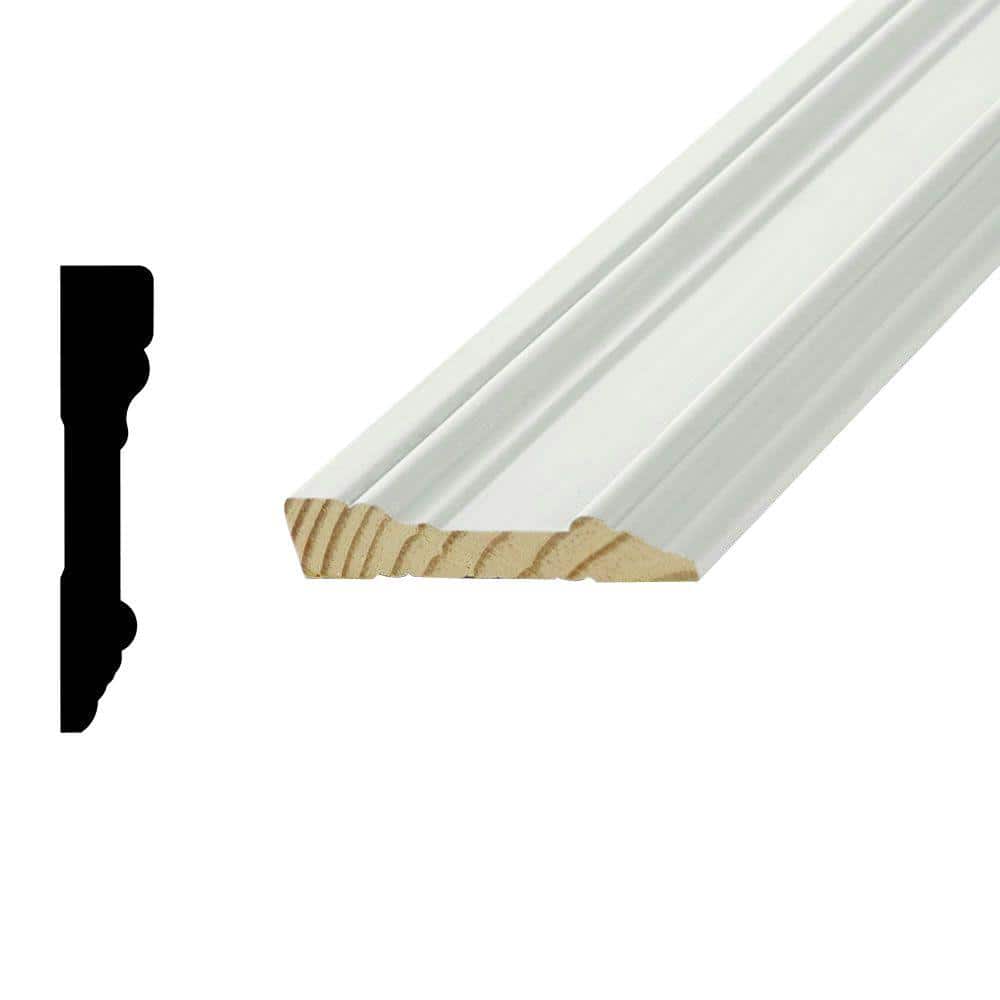 Woodgrain Millwork WP 7715 11/16 in. x 3-1/2 in. x 96 in. Primed Finger-Jointed Pine Casing