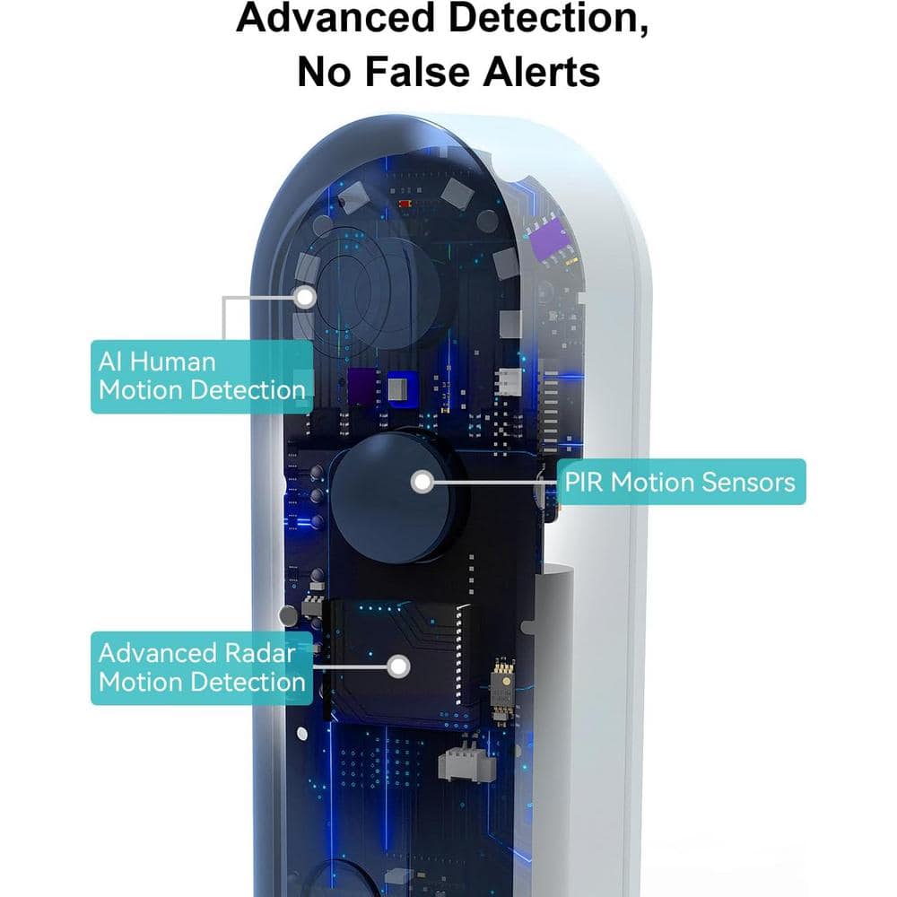 WUUK 2K Wireless Smart Doorbell Camera with Night Vision and Motion Detection