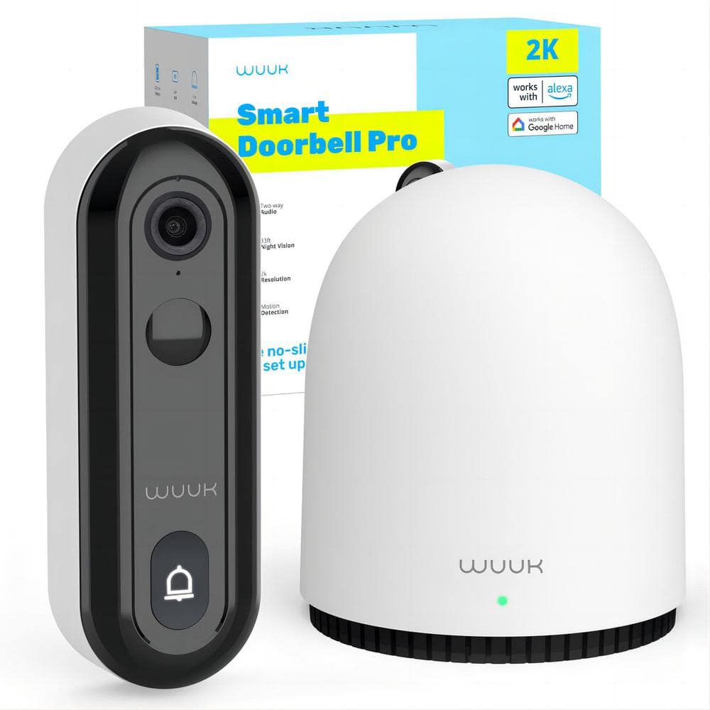 WUUK 2K Wireless Smart Doorbell Camera with Night Vision and Motion Detection