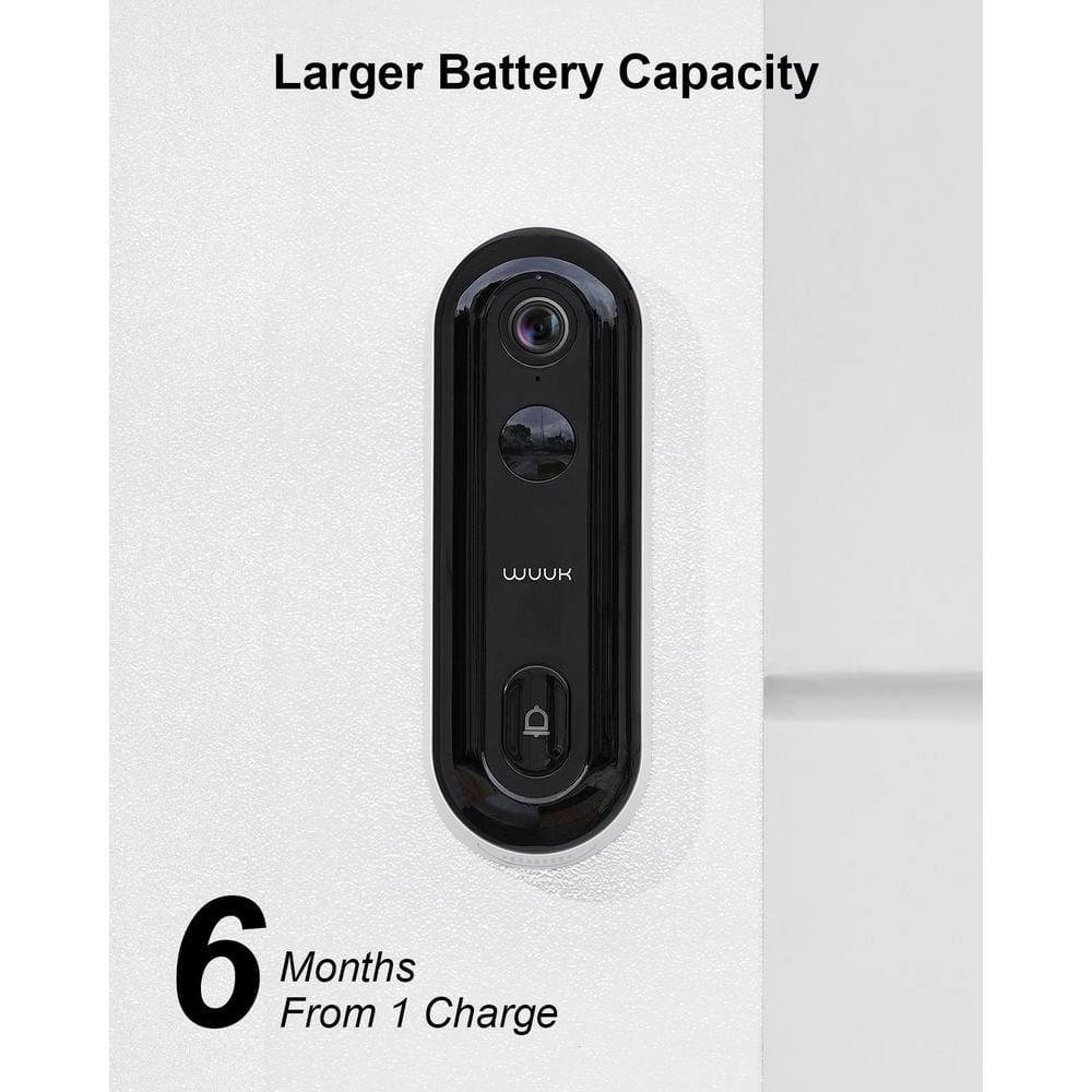WUUK 2K Wireless Smart Doorbell Camera with Night Vision and Motion Detection