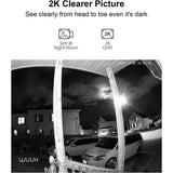 WUUK 2K Wireless Smart Doorbell Camera with Night Vision and Motion Detection