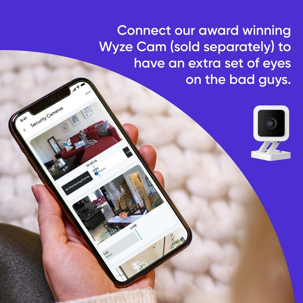 Wyze Wireless Home Security Sensor Kit with Hub, Keypad, Motion, Entry Sensors, and 6 Mo. of 24/7 Professional Monitoring