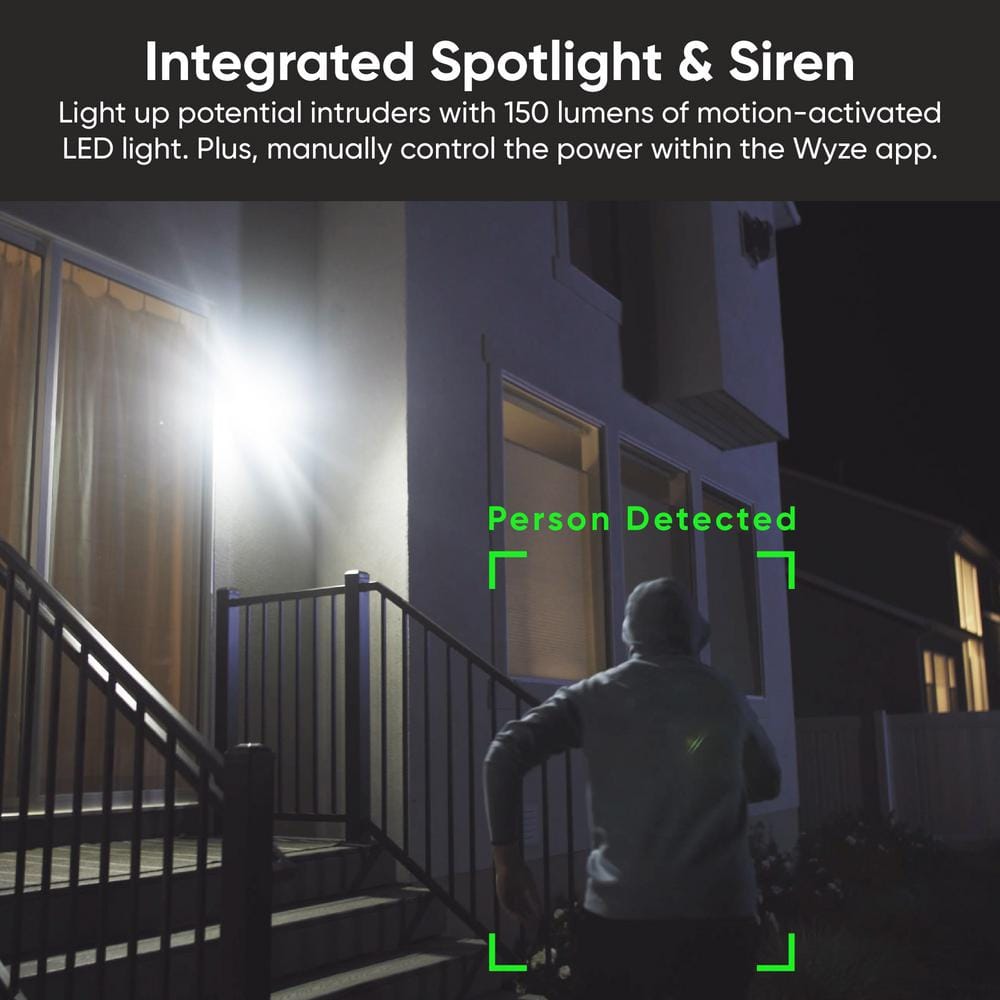 Wyze Battery Cam Pro 2-Pack, Wireless Indoor/Outdoor Home Security Camera, 2k HD Color Night Vision and Built-In Spotlight