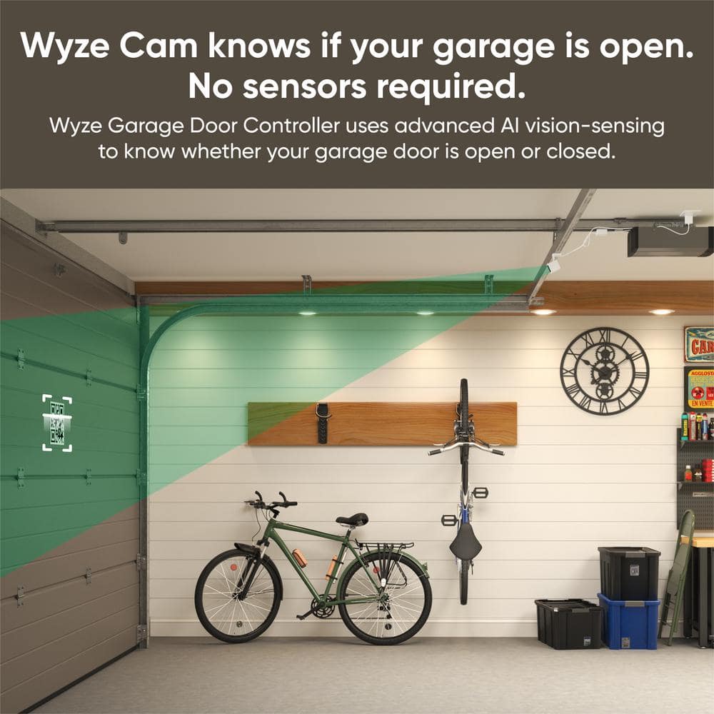 Wyze Wired Garage Door Controller Home Security Camera (Starter Bundle)