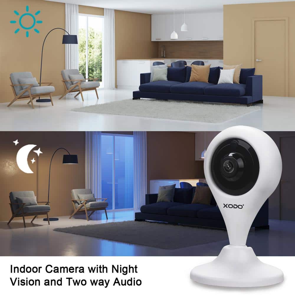 Xodo Smart Home Security Surveillance Kit with 1080p Camera, 60-Watts Smart Bulb,Smart Home Plug, App Controlled,Easy install