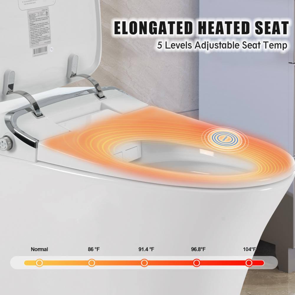 Xspracer Moray Elongated Smart Bidet Toilet with Heated Seat, Remote Control, and LED Night Light