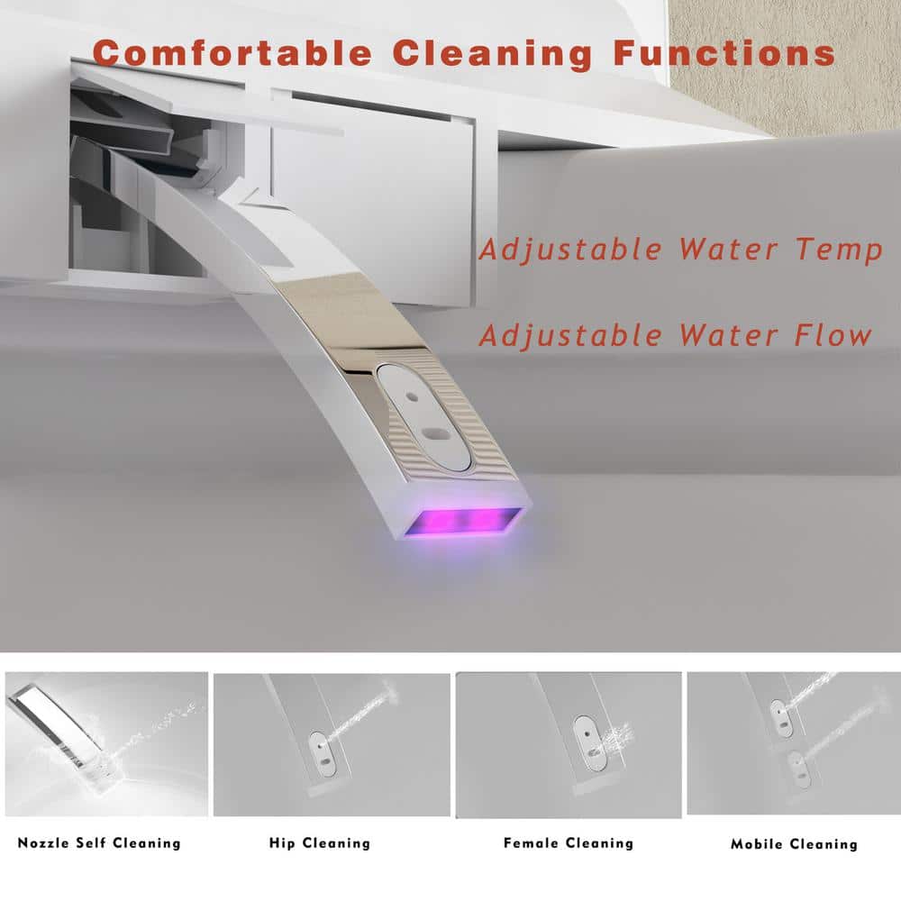 Xspracer Moray Elongated Smart Bidet Toilet with Foot Sensor and LED Night Light