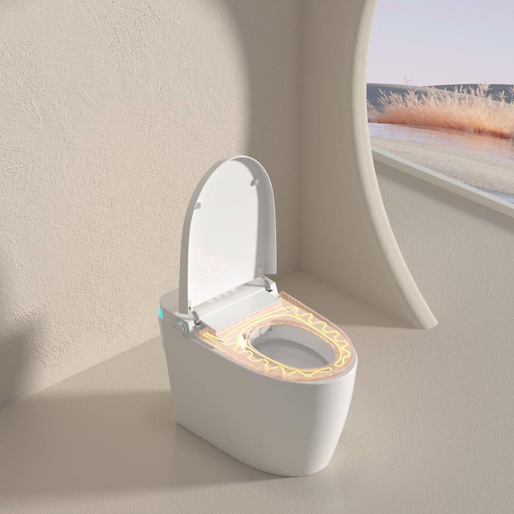 Xspracer Moray Elongated Smart Bidet Toilet - 1.28 GPF, White, AUTO Features