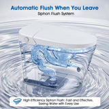 YASINU Tankless Elongated Electric Smart Toilet with Adjustable Bidet Seat, Auto 1.1/1.6 GPF