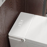 yulika Elongated 1.28 GPF Smart Bidet Toilet with Built-in Foot Sensor and Heated Seat