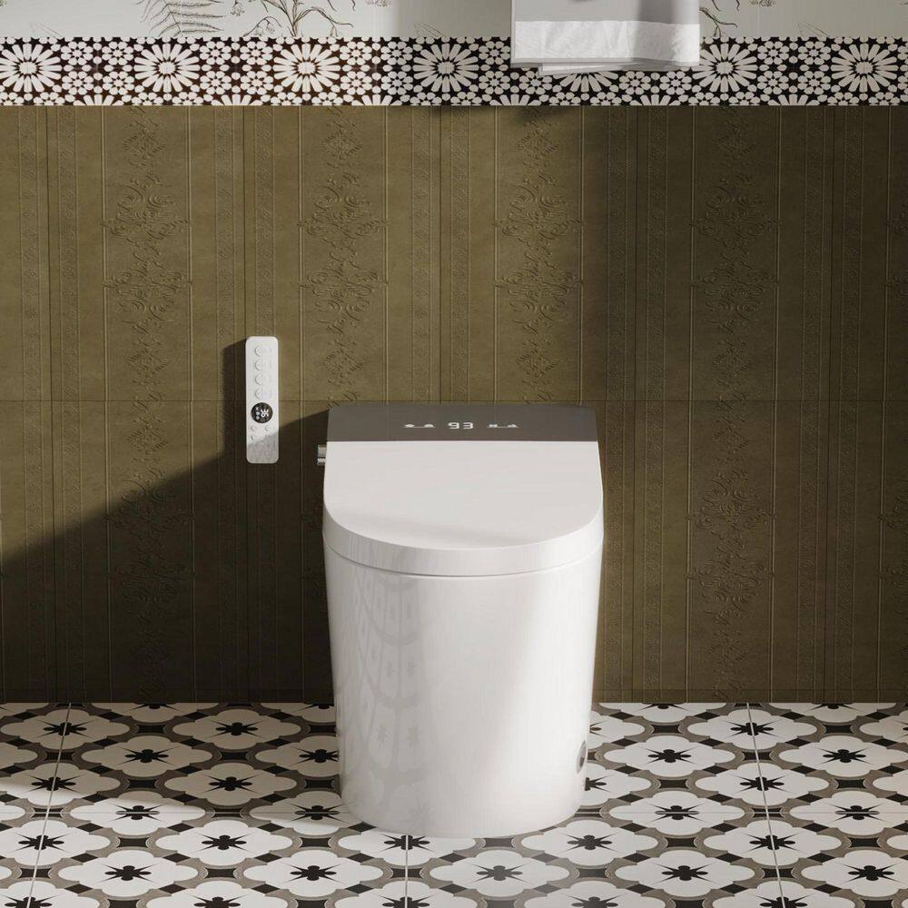 Yulika DJ-963-E Elongated Luxury Smart Toilet with Bidet Seat, Auto Functions