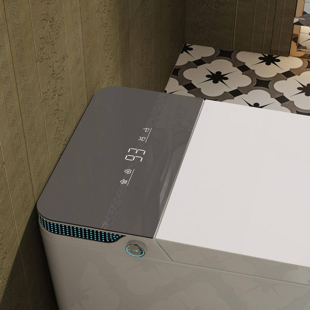 Yulika DJ-963-E Elongated Luxury Smart Toilet with Bidet Seat, Auto Functions