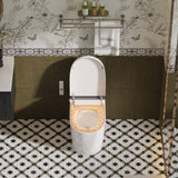 Yulika DJ-963-E Elongated Luxury Smart Toilet with Bidet Seat, Auto Functions