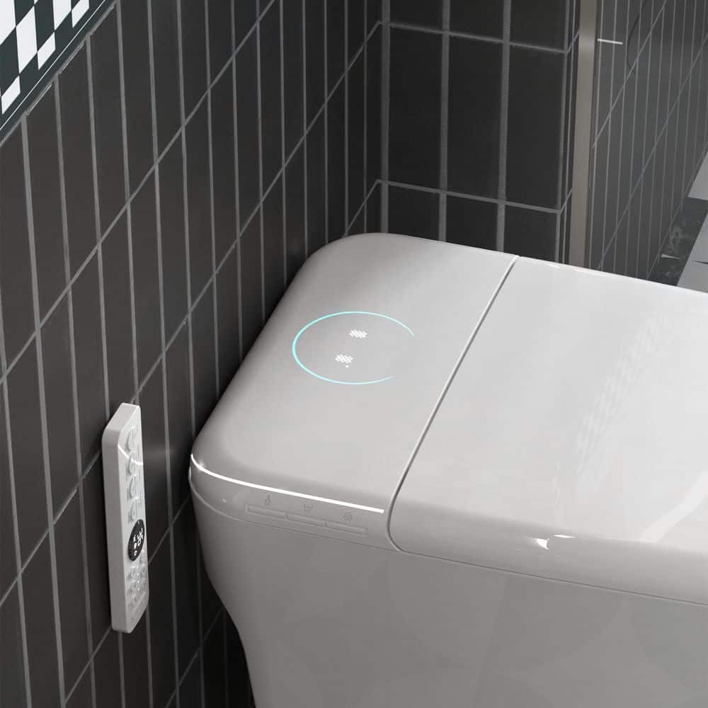 yulika Elongated Smart Toilet with Bidet, Auto Open-Close, Heated Seat