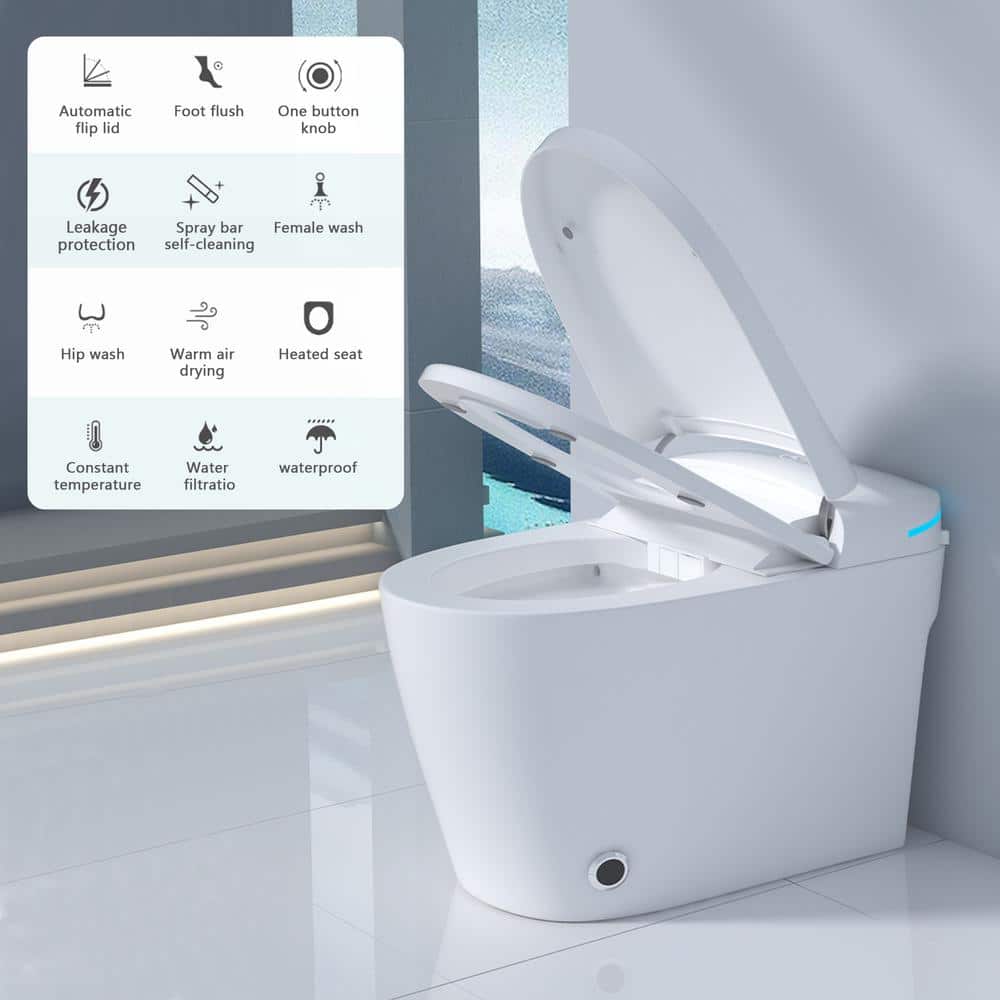 Yulika Smart Toilet with Bidet, Heated Seat & Remote Control