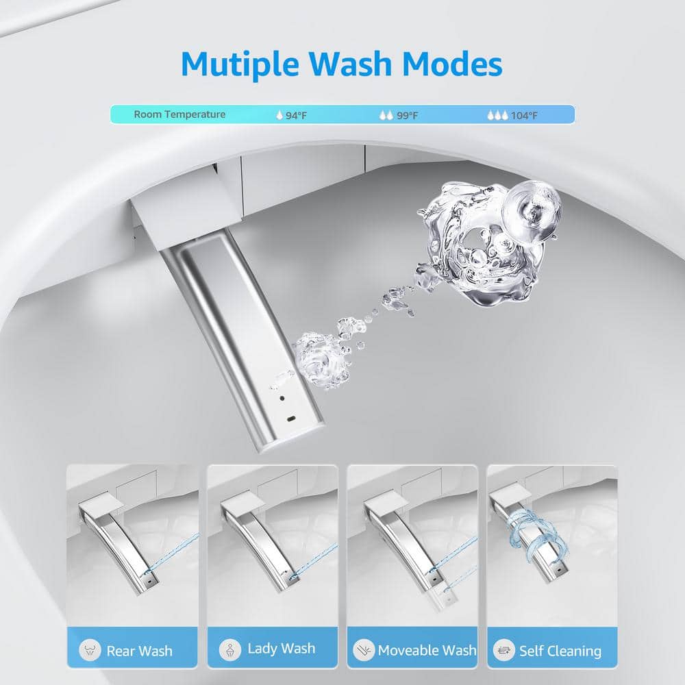 Yulika Smart Bidet Toilet with Auto Open/Close Lid, Heated Seat & LED Display