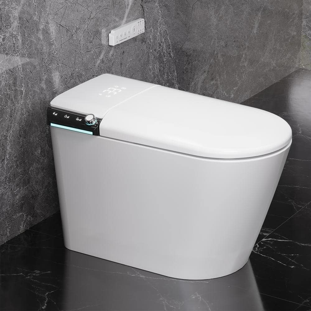 Yulika Smart Bidet Toilet with Auto Open/Close Lid, Heated Seat & LED Display